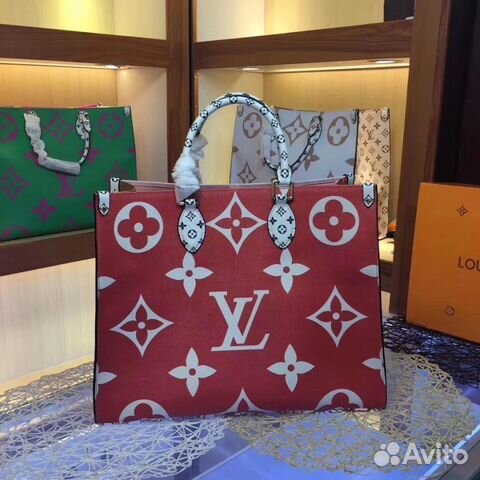 Сумка louis vuitton giant monogram Onthego разноцв