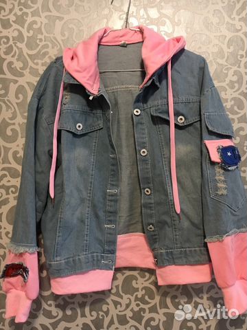 Куртка джинсовая джинсовка с хлопковыми вставками