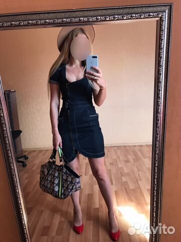 Платье джинсовое