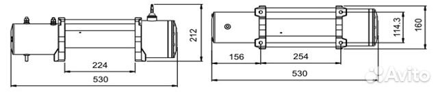 Лебёдка электрическая 12V CM Winch 12000S