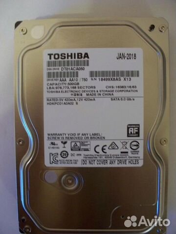 Новый HDD Toshiba DT01ACA050 - 500 гб