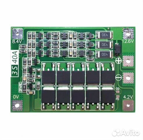 Плата защиты li-ion bms 3s 40a