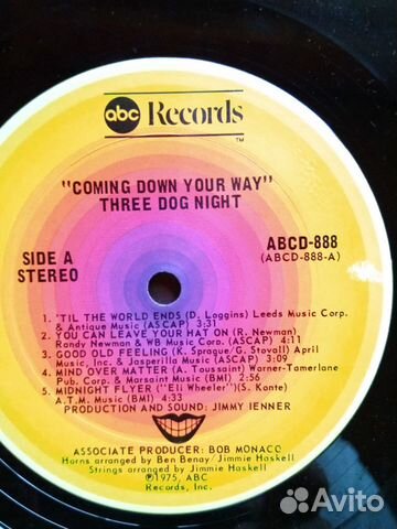Three Dog Night Coming Down Your Way 1975 US LP Three Dog Night Coming Down Your Way 1975 US LP