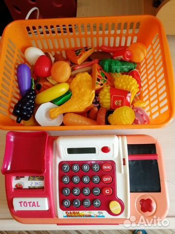Детская касса с весами и продуктами Детская касса с весами и продуктами