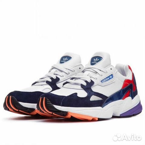 Adidas falcon синие с белым Adidas falcon синие с белым