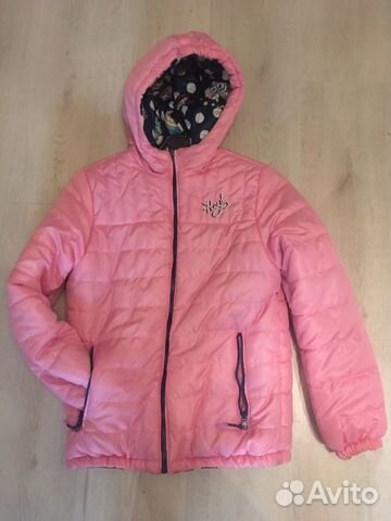 Куртка осень, оч тёплая, двухсторонняя