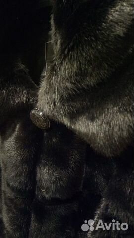 Шуба норка чёрная размер М