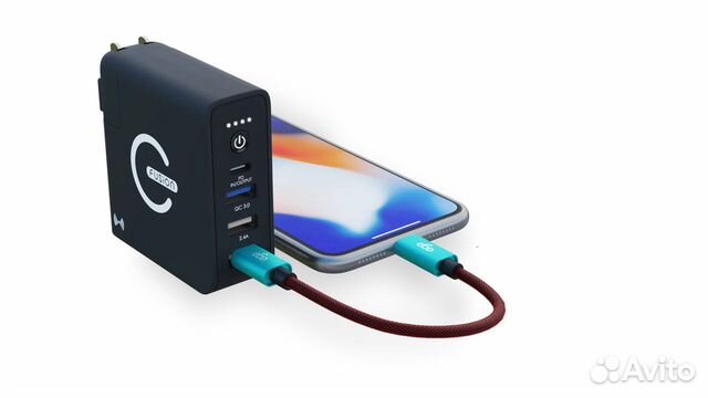 Сетевое зарядное + встроенный аккумулятор 6700mAh
