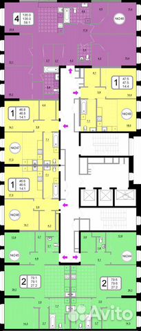 1-к квартира, 46.8 м², 18/22 эт.