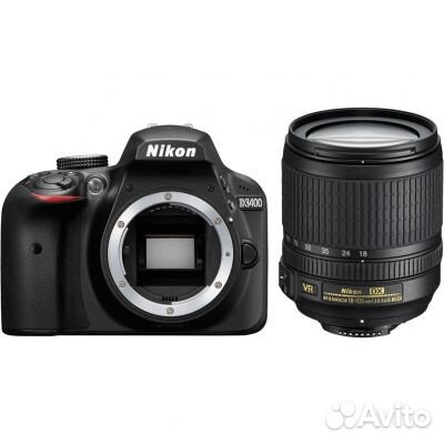 Зеркальная фотокамера Nikon D3400 Kit 18-105 VR Зеркальная фотокамера Nikon D3400 Kit 18-105 VR