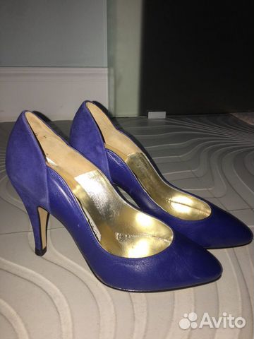 Туфли синие кожа/замша, Werner Kern, Германия, 36