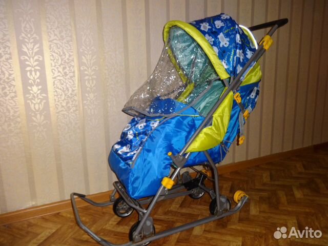 Санки коляска ника с колёсами в 3-1 Санки коляска ника с колёсами в 3-1