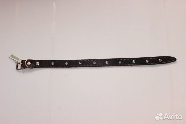 Ошейник 25мм кожа на ватине безразмерный/250/нн