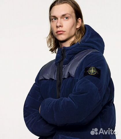 Пуховик stone island cotton velvet down-TC
