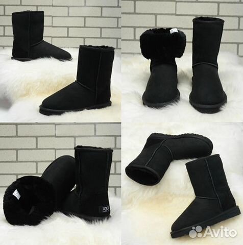UGG Classic Short Black черные новые классика угги UGG Classic Short Black черные новые классика угги