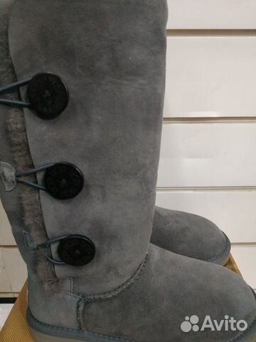 UGG угги, серые с 3-мя пуговицами