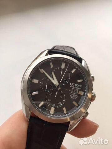 Часы Citizen Eco-Drive. Хронограф. Титан. Сапфир Часы Citizen Eco-Drive. Хронограф. Титан. Сапфир