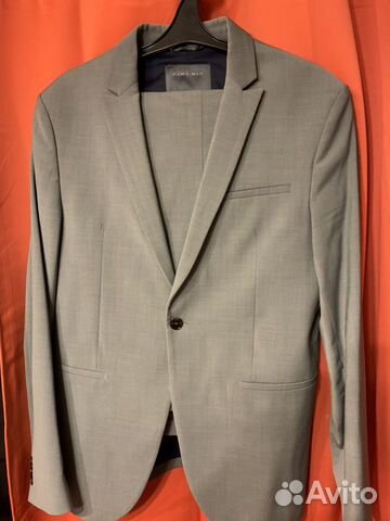 Костюм zara: Пиджак + Брюки серого цвета
