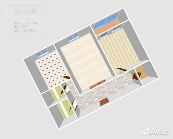 2-к квартира, 52.6 м², 4/9 эт. 2-к квартира, 52.6 м², 4/9 эт.