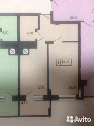 1-к квартира, 43 м², 8/15 эт. 1-к квартира, 43 м², 8/15 эт.