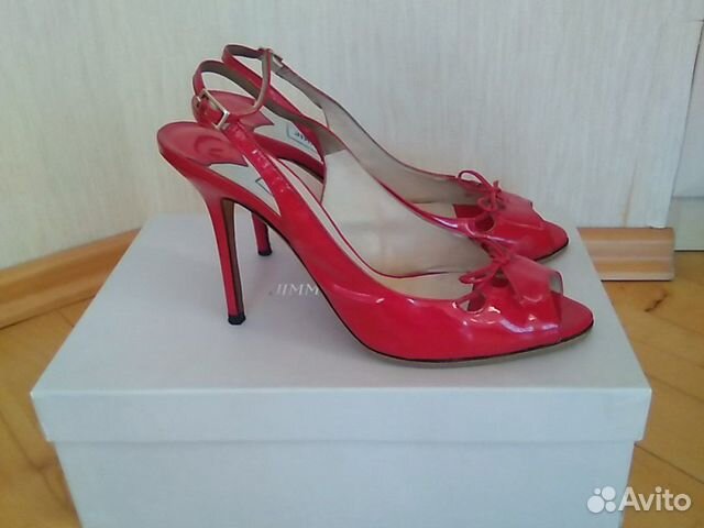 Босоножки красные Jimmy Choo, р. 37.5-38