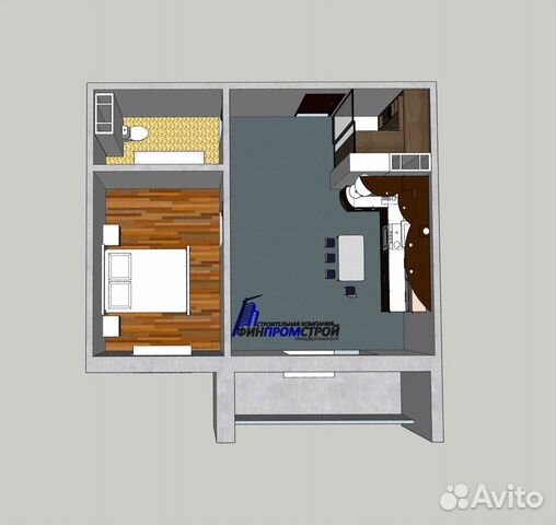 2-к квартира, 40.8 м², 3/10 эт.