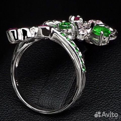 Серебряное кольцо с фианитами арт 21109