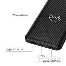 Power Bank 20000 mAh с беспроводной зарядкой