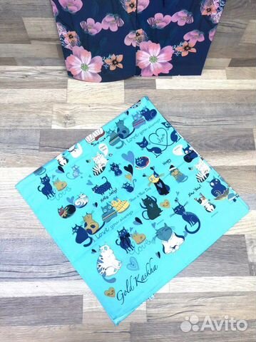 Новый женский шёлковый платок Gold Kashkha