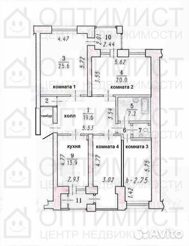 4-к квартира, 118.5 м², 3/5 эт. 4-к квартира, 118.5 м², 3/5 эт.