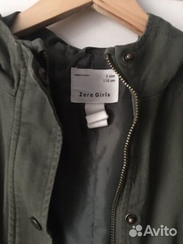Куртка парка двойная для девочки весна Zara 110