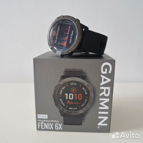 Garmin Fenix 6X Pro Solar Titan DLC с черным ремеш Garmin Fenix 6X Pro Solar Titan DLC с черным ремеш