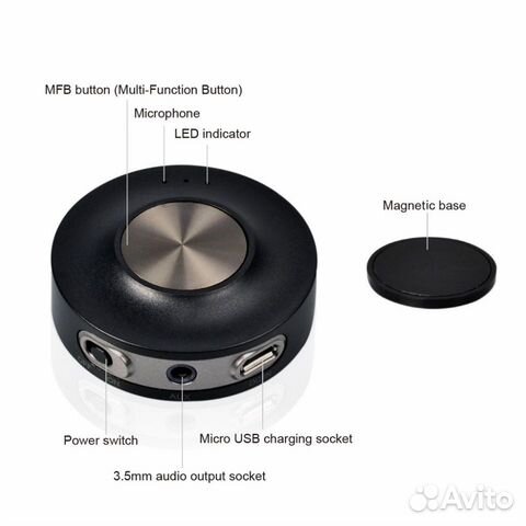 Автомобильный Bluetooth приемник Avantree Cara II Автомобильный Bluetooth приемник Avantree Cara II