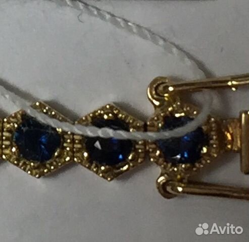 Золотой браслет с Сапфирами 6,7 карат