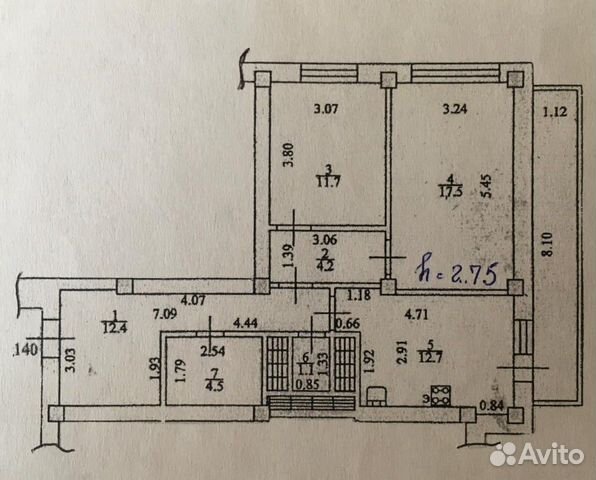 2-к квартира, 64.1 м², 5/16 эт. 2-к квартира, 64.1 м², 5/16 эт.