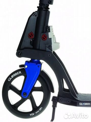 Самокат Globber ONE K180, Синий с ручным тормозом