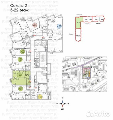 1-к квартира, 39 м², 21/22 эт.
