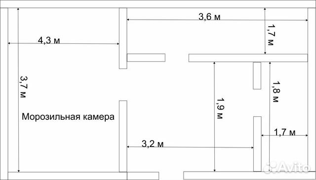 Торговое помещение с морозильной камерой 31.1 м²