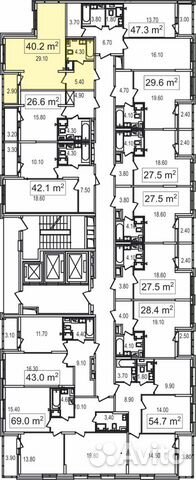 1-к квартира, 40.2 м², 17/25 эт. 1-к квартира, 40.2 м², 17/25 эт.