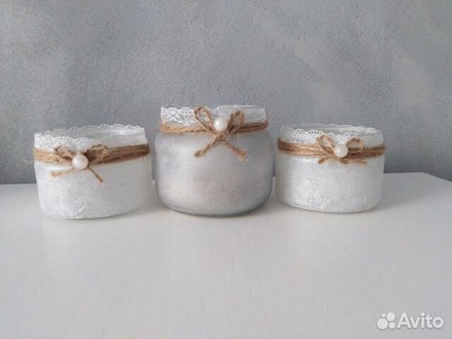 Декоративные баночки-подсвечники Декоративные баночки-подсвечники