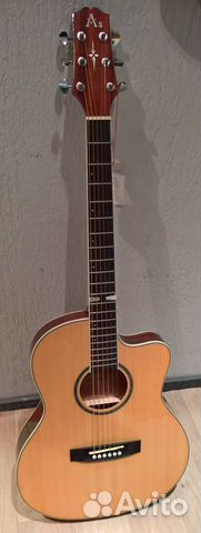 Электроакустическая гитара AS массив Slim body