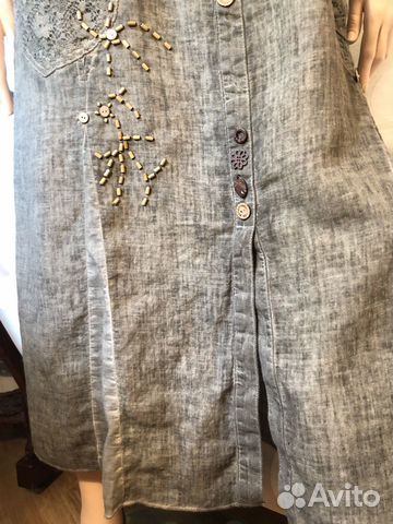 Новое фирменное платье 100 лен хлопок из Италии