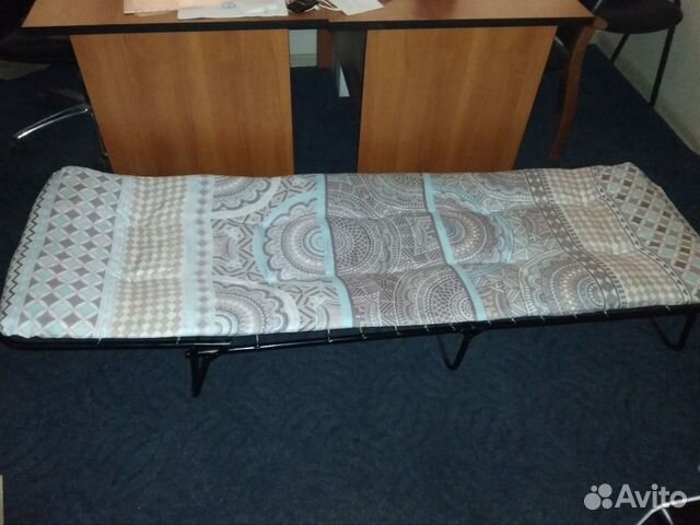Раскладушка мягкая с матрасом, до 130кг Раскладушка мягкая с матрасом, до 130кг