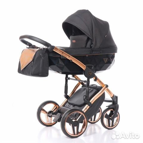 Junama onex JON-02 Коляска детская 2 в 1 (черный/м