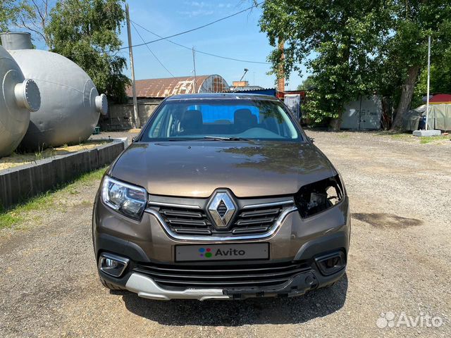 Renault Logan 1.6 AT, 2019, битый, 15 841 км Renault Logan 1.6 AT, 2019, битый, 15 841 км
