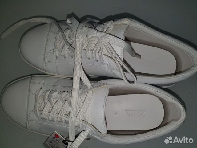 Кроссовки zara (новые кожа белые 42 р.)