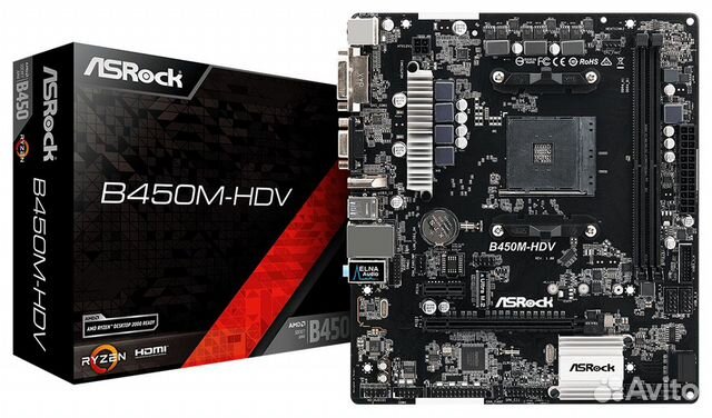 Материнская плата ASRock B450M-HDV R4.0 новая Материнская плата ASRock B450M-HDV R4.0 новая