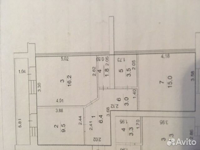 2-к квартира, 61 м², 4/5 эт.