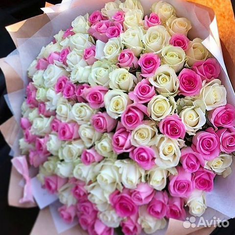 Букет 101 роза 60см