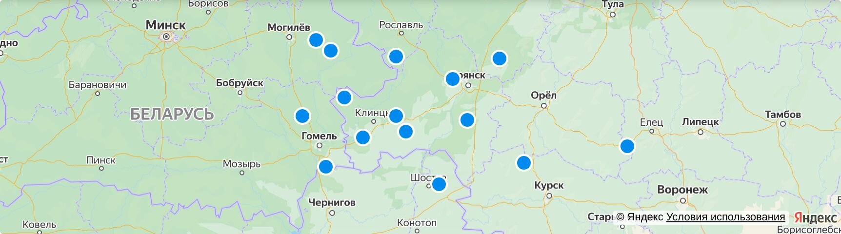 Карта шибенец брянской области с номерами домов